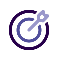 target icon with arrow on the target